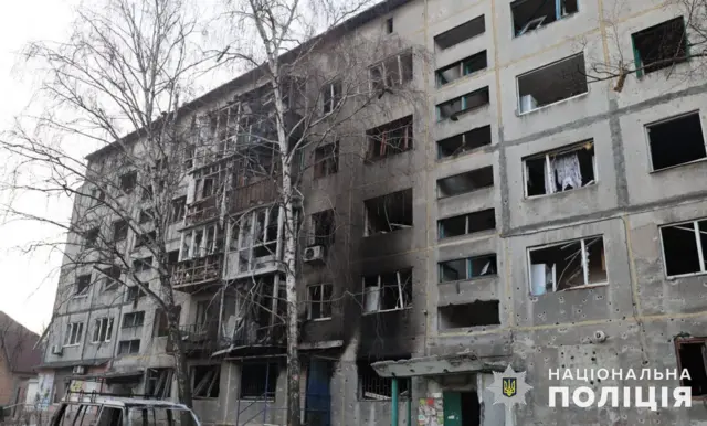 Национальная полиция опубликовало утренние фото из Доброполья