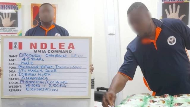 NDLEA anwụchiela onye na-ere akụkụ ụgbọala maka ebubo ịtụ mgbere ‘cocaine’