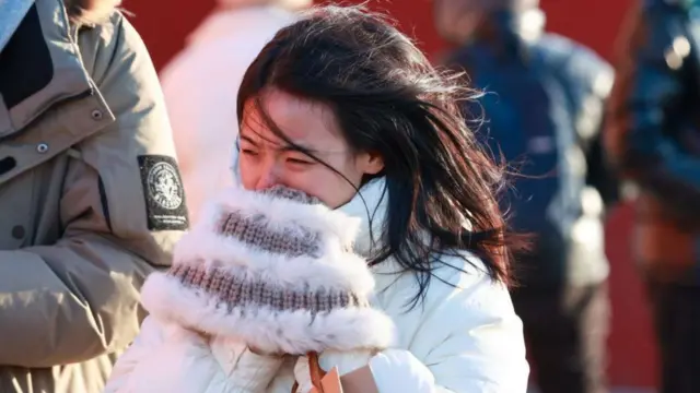 चीन में तेज़ हवाएं