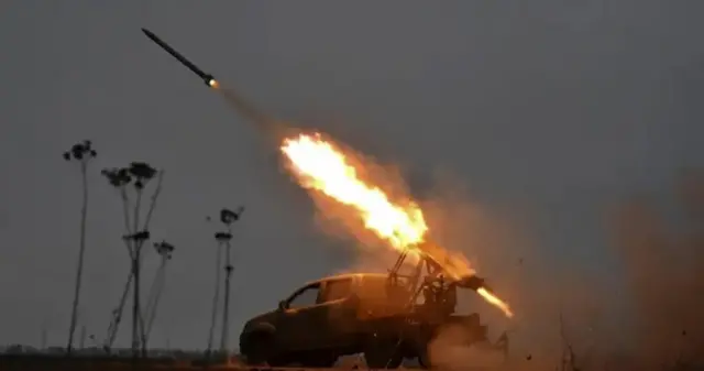 Запуск ракеты из установки