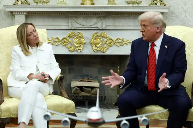Джорджия Мелони и Дональд Трамп