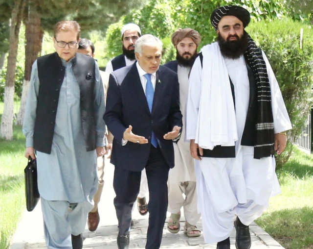 سکرین شارٹ اسحاق ڈار کا دورہ کابل