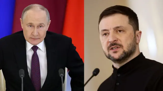 Onyeisiala Putin na Onyeisiala Zelensky