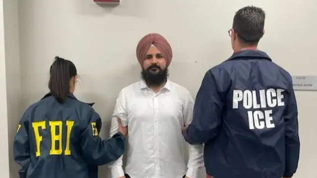 हरप्रीत सिंह की गिरफ़्तारी के बाद की तस्वीर