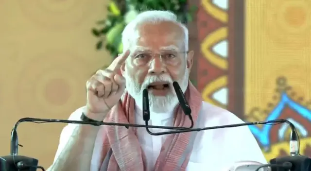 বিহারের সভায় ভারতের প্রধানমন্ত্রী নরেন্দ্র মোদী