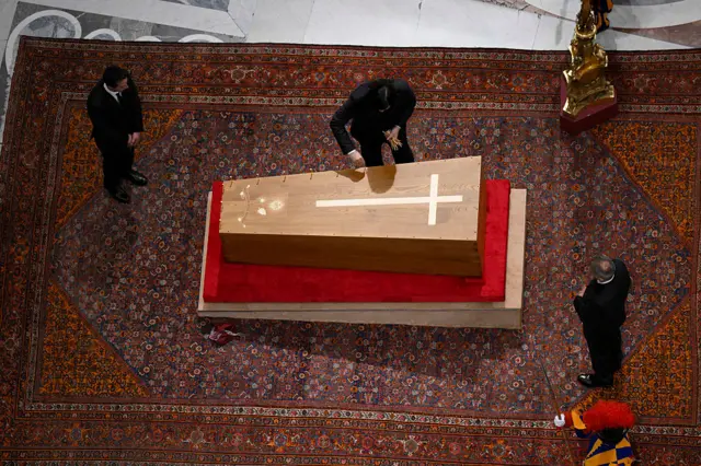 Pope Franci's Coffin
