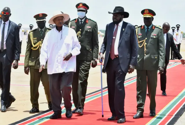 Yoweri Museveni da Salva Kiir
