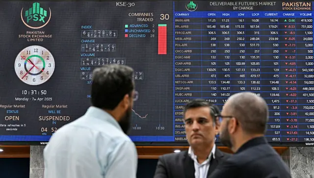 سوموار کے روز پاکستان سٹاک ایکسچینج میں چھ ہزار پوائنٹس سے زائد کی تاریخی کمی ریکارڈ کی گئی تھی۔