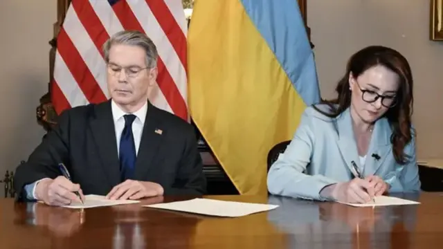 Scott Bessent nke Amerika na Yulia Svyrydenko nke mba Yukren