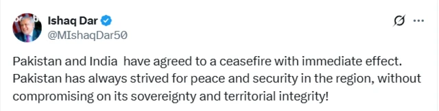 ਪਾਕਿਸਤਾਨ ਦੇ ਵਿਦੇਸ਼ ਮੰਤਰੀ ਇਸ਼ਾਕ ਦਾਰ