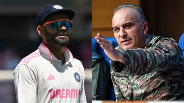 विराट कोहली और डायरेक्टर जनरल मिलिट्री ऑपरेशंस लेफ़्टिनेंट जनरल राजीव घई