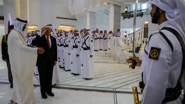 استقبال از ترامپ در دوحه