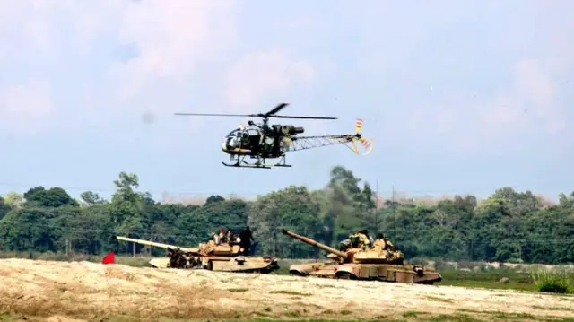 'তিস্তাপ্রহার' সামরিক মহড়ার একটি দৃশ্য