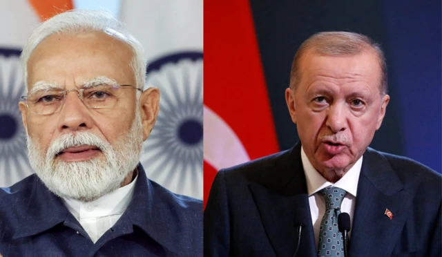 भारत के प्रधानमंत्री नरेंद्र मोदी और तुर्की के राष्ट्रपति रेचेप तैय्यप अर्दोआन