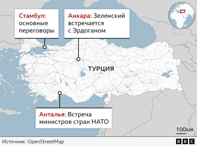 карта Турции