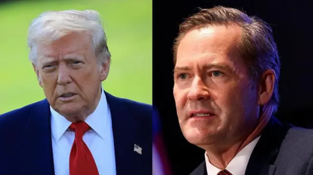 अमेरिका के राष्ट्रपति डोनाल्ड ट्रंप और माइक वाल्ट्ज