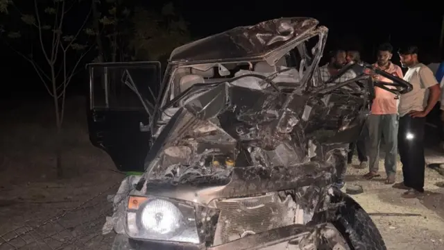 राजस्थान के जैसलमेर के लाठी थाना इलाक़े में हुआ सड़क हादसा