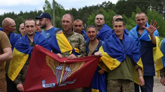 Вернувшиеся из плена украинские военные