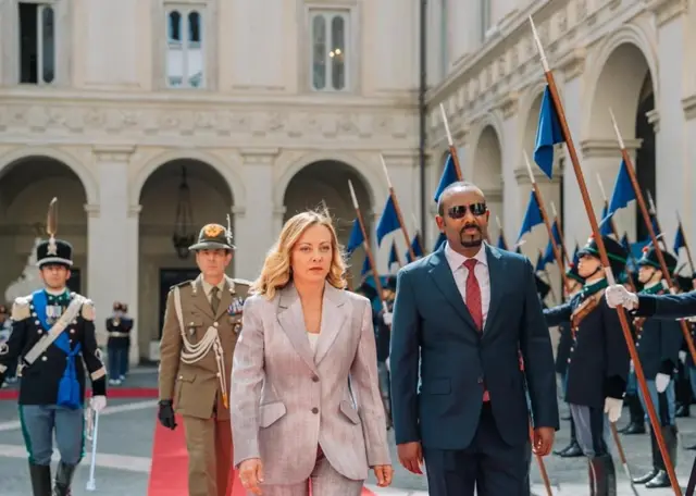 MM Abiy Ahimedii fi MM Xaaliyaanii Joorjiinaa Meeloonii, Roomitti wal argan