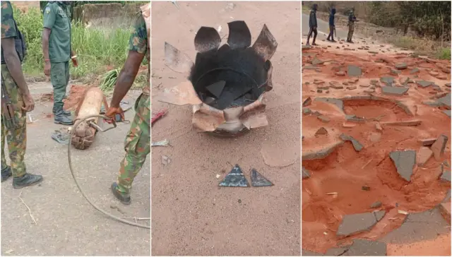 Ndị ọrụ nchekwa ka ha ji igwe 'cylinder' e ji arụ ogbunigwe nakwa okporoụzọ ogbunigwe ahụ mebiri
