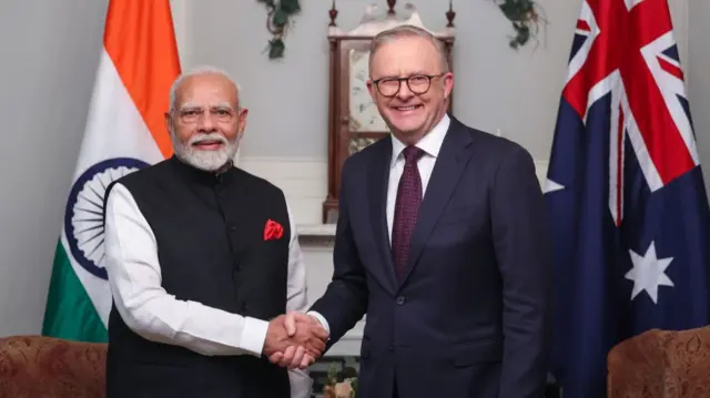 नरेंद्र मोदी और एंथनी अल्बनीज़