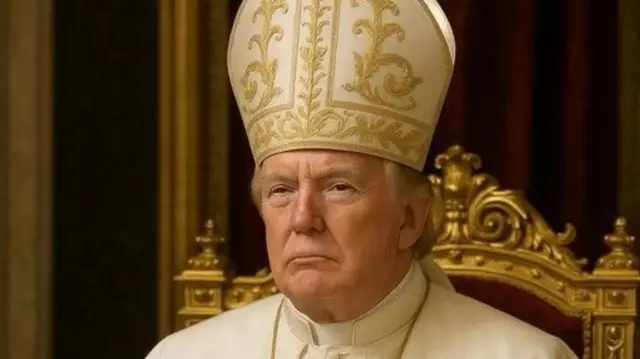 Hoton Trump da kayan fafaroma