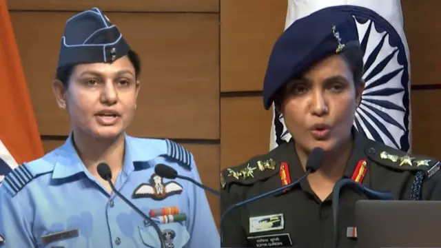 कर्नल सोफिया कुरैशी आणि विंग कमांडर व्योमीका सिंग