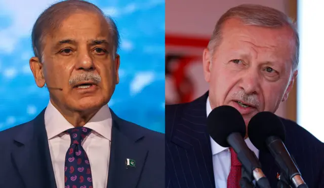 पाकिस्तान के प्रधानमंत्री शहबाज़ शरीफ़ और तुर्की के राष्ट्रपति रेचेप तैयप्प अर्दोआन