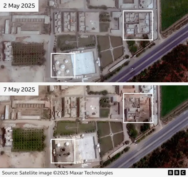 ভাওয়ালপুরের সুবহান আল্লাহ মসজিদের ক্ষয়ক্ষতির ছবি - উপগ্রহ থেকে তোলা