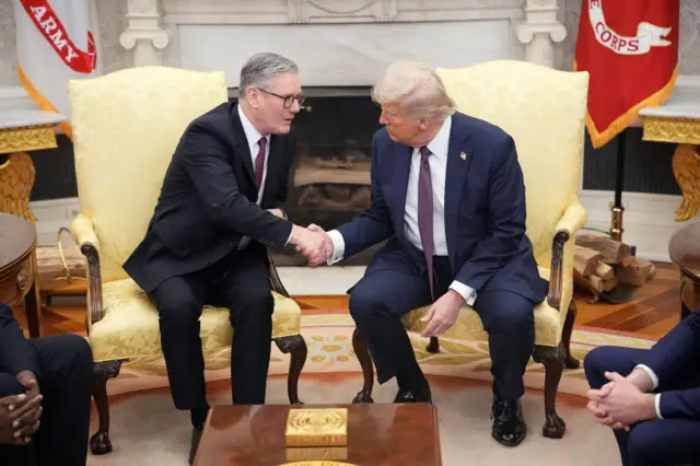 Donald Trump na Keir Starmer