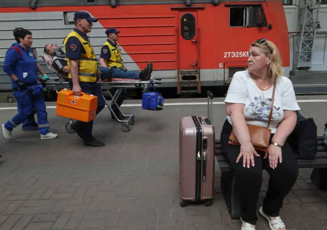 На Киевский вокзал в Москве привезли пострадавших