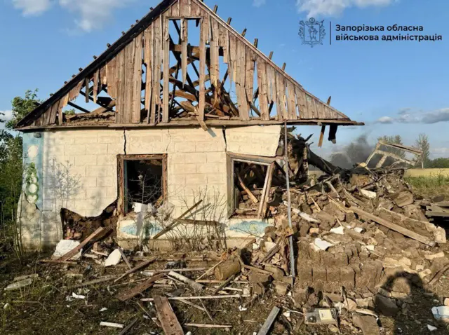 Глава областной администрации опубликовал фото последствий удара