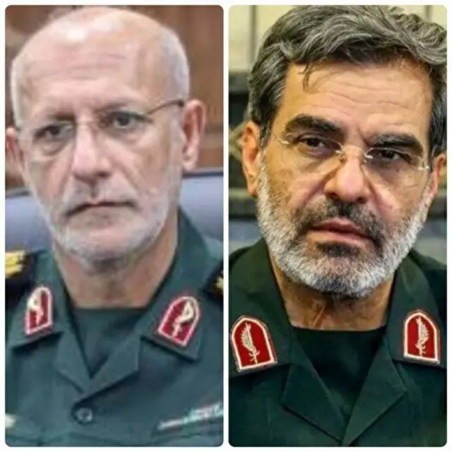 غلامرضا محرابی و مهدی ربانی از مسئولا ستادی نیروهای مسلح که در حمله اسرائیل به ایران کشته شدند