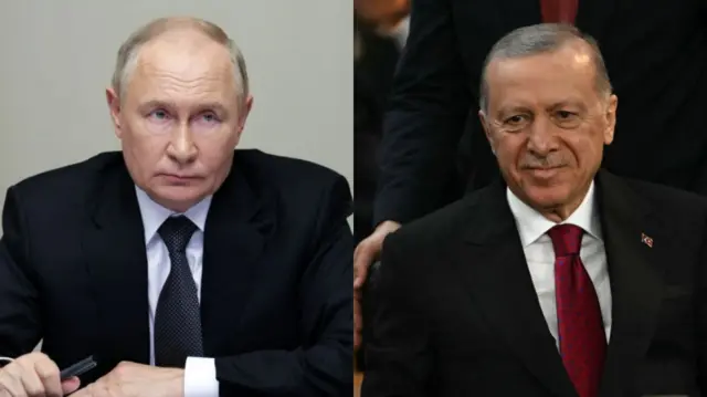 रूस के राष्ट्रपति व्लादिमीर पुतिन और तुर्की के राष्ट्रपति रेचेप तैयप्प अर्दोआन