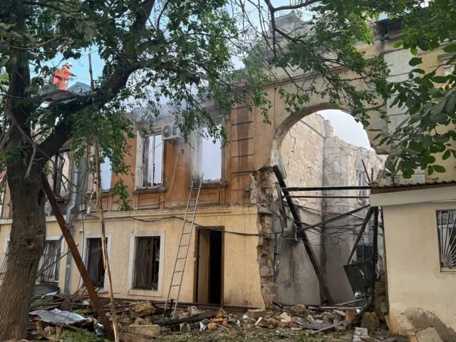 разрушенный дом в Одессе