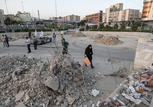 Một quảng trường ở trung tâm thành phố Tehran, Iran, ảnh chụp vào ngày 21/6/2025