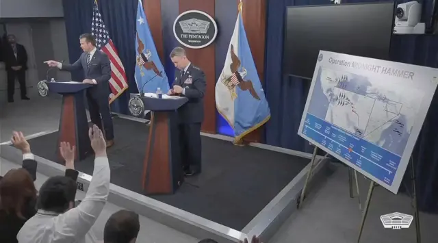 MIDNIGHT HAMMER ဆိုတဲ့စစ်ဆင်ရေးနဲ့ အီရန်ကို တိုက်ခဲ့တယ်လို့ အမေရိကန်စစ်တပ်က သတင်းထုတ်ပြန်