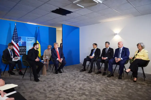 Американская делегация на встрече президентов США и Украины