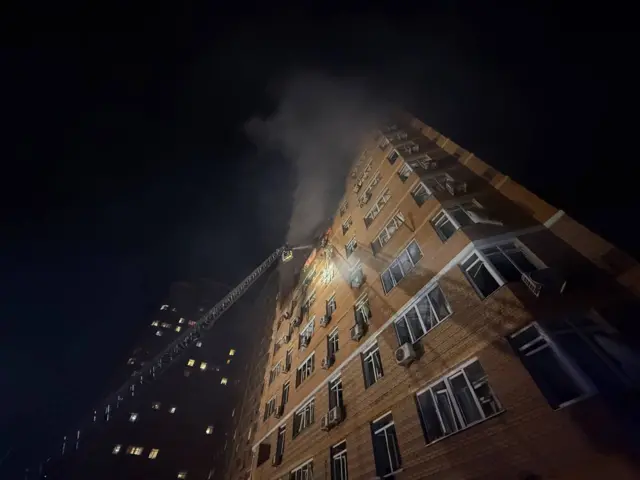 Дом в Одессе после попадания беспилотника