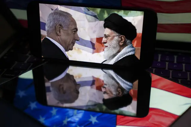 خامنئي ونتنياهو في صورة مركبة