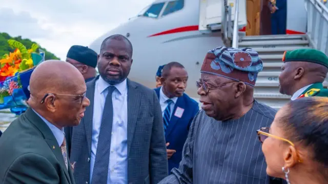 Onyeisiala Tinubu erutela n’obodo Vieux Fort nke dị na Saint Lucia