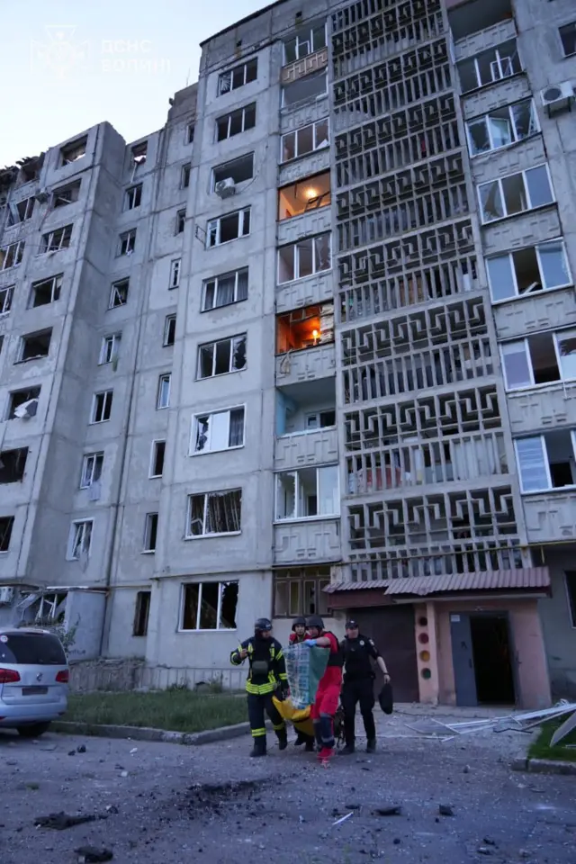 Последствия атаки на Луцк