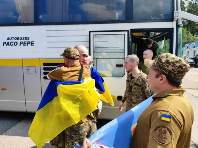 Возвращение украинских военнопленных.