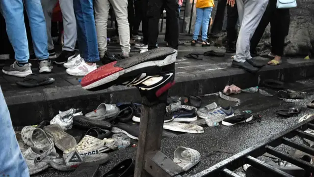 बेंगलुरु भगदड़ के बाद का दृश्य