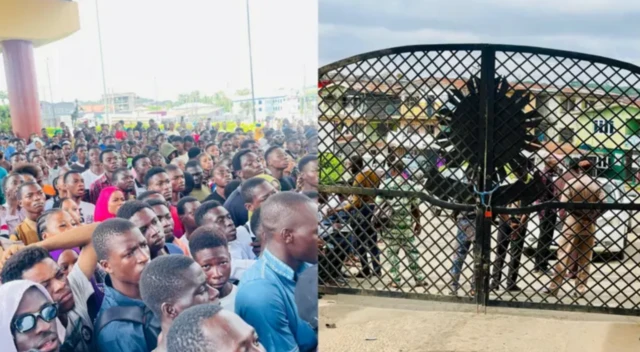 Ụmụakwụkwọ Politekinik Ibadan na-eme ngagharịiwe