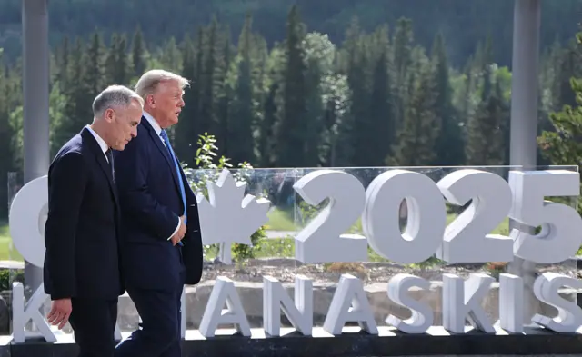 Onyeisiala Donald Trump na Praịm Minista Kanada Mark Carney