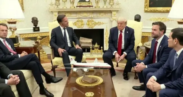 Трамп, генсек НАТО Рютте и члены американской администрации