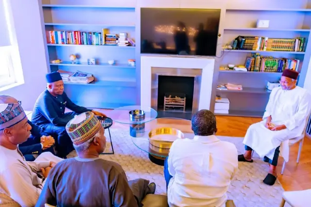 Kashim Shettima da iyalan Marigayi Buhari