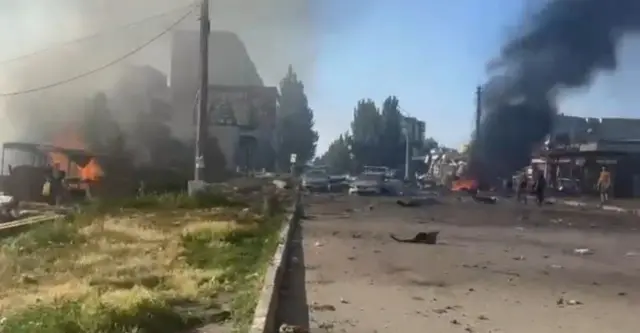 Повреждения в Доброполье после удара