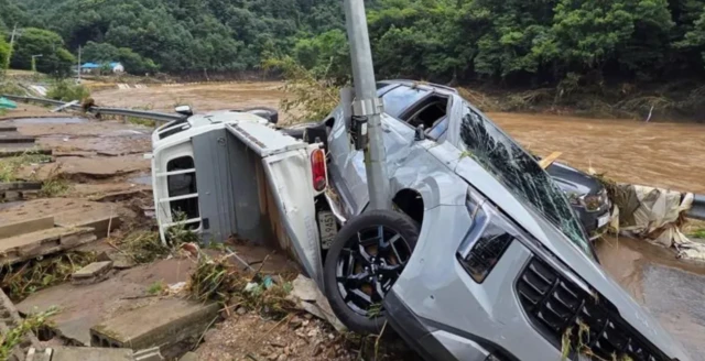 Oke idemmiri bupụrụ ụgbọala na mpaghara Gapyeong
